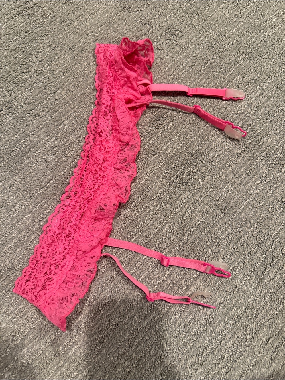 Victoria's Secret Bright Pink Lace Thong Panty